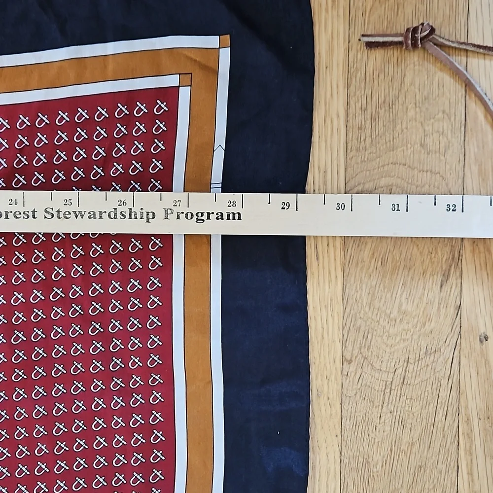 Vintage silk large square scarf